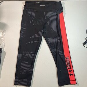 Under Armour‎ Grey Heat Gear Compression Leggings Women's Size Medium Crop